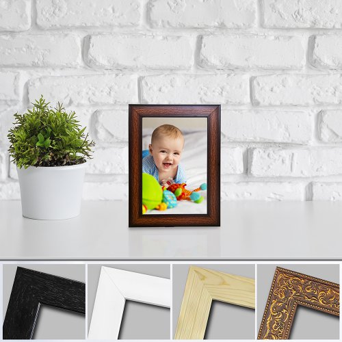 Photo Frames Personalized with 4 X6 inch vertical or horizontal photos | Available in Multiple Colours | Desk Top or Wall Mount