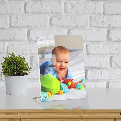 Acrylic Photo Frames Personalized with 6 X 8 inch vertical or horizontal photos | Non-breakable | With Flexible Stand