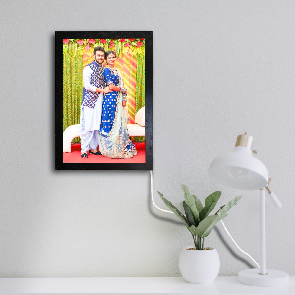 LED Photo Frame with Personalized photos of size 8X12, 12X12, 12X18 inch….. up to 20X30 inch | vertical or horizontal | Available in Multiple Colours | Wall Mount